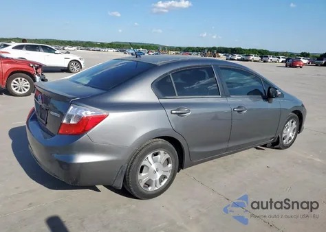 2012 Honda Civic Hybrid L из США, поврежденный, VIN JHMFB4F33CS009859